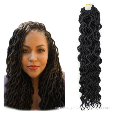 Wholesale faux locs crochet hair extensions synthetic locs dreads crochet ombre braiding hair dreadlock curly soft faux locs
